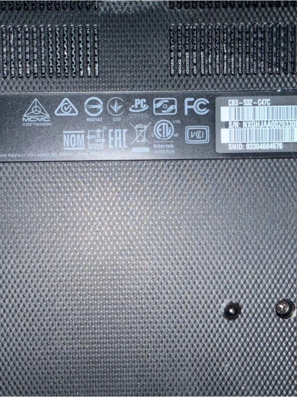 Acer Chromebook - Gray Metallic Finish